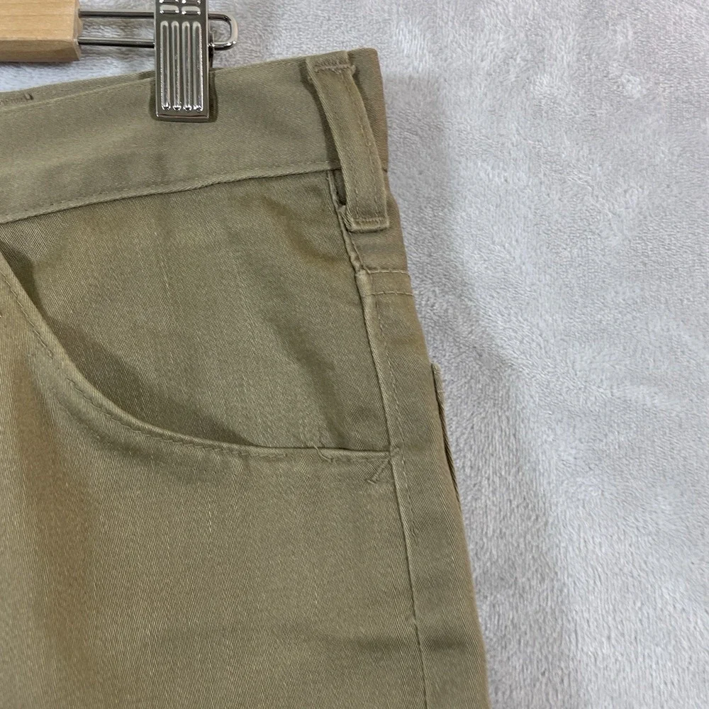 True Vtg 60s Lee Westerner Pants Mens 36x29 Cotton Talon Zipper Green USA Union